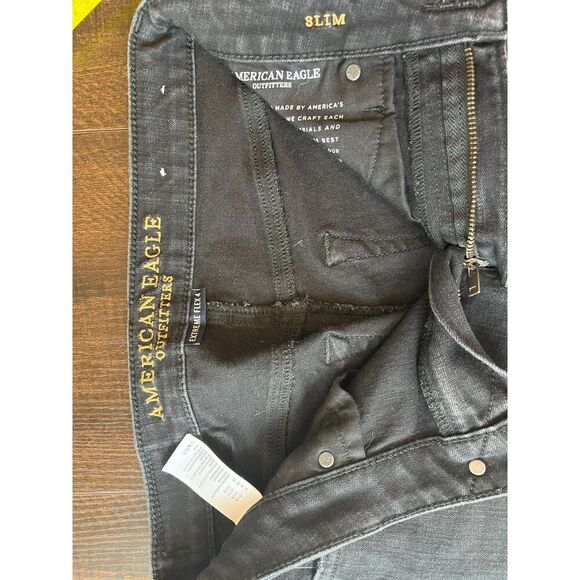 American Eagle Men’s Black Extreme Flex 4 Slim Fit Jeans 29x30 - Picture 7 of 7